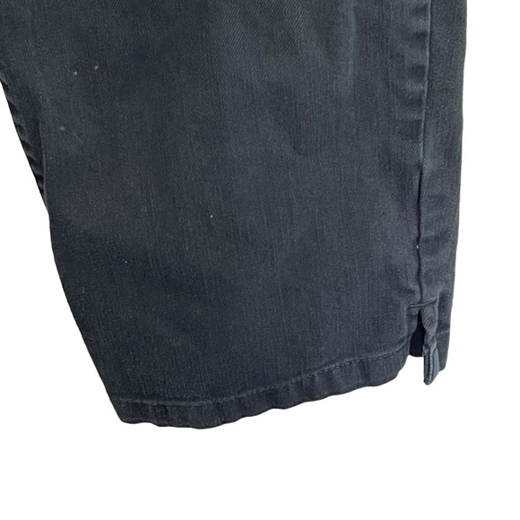 Talbots Black Denim Straight Capris Jeans Size 10 Minimalist Casual Stretch - Picture 5 of 8